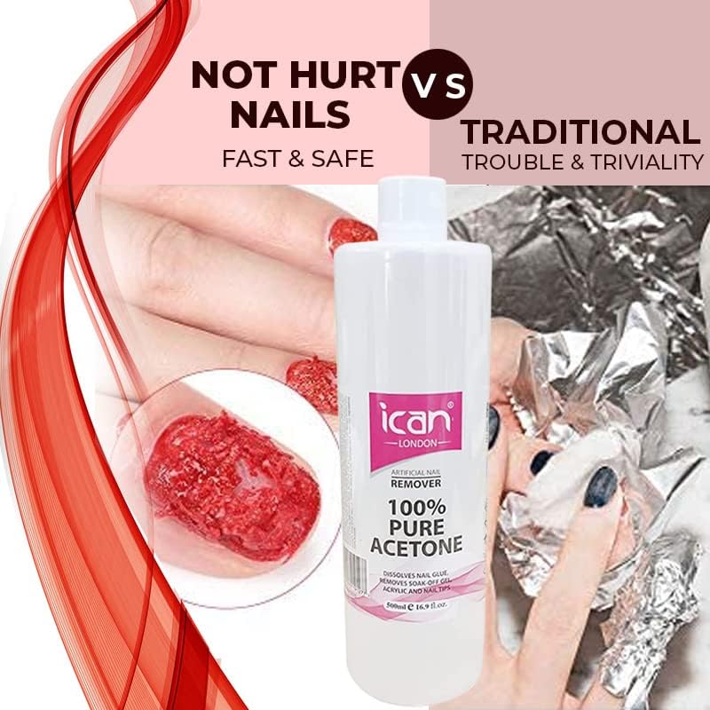 Pure Acetone Nail Polish Remover UV GEL 500ML image 2
