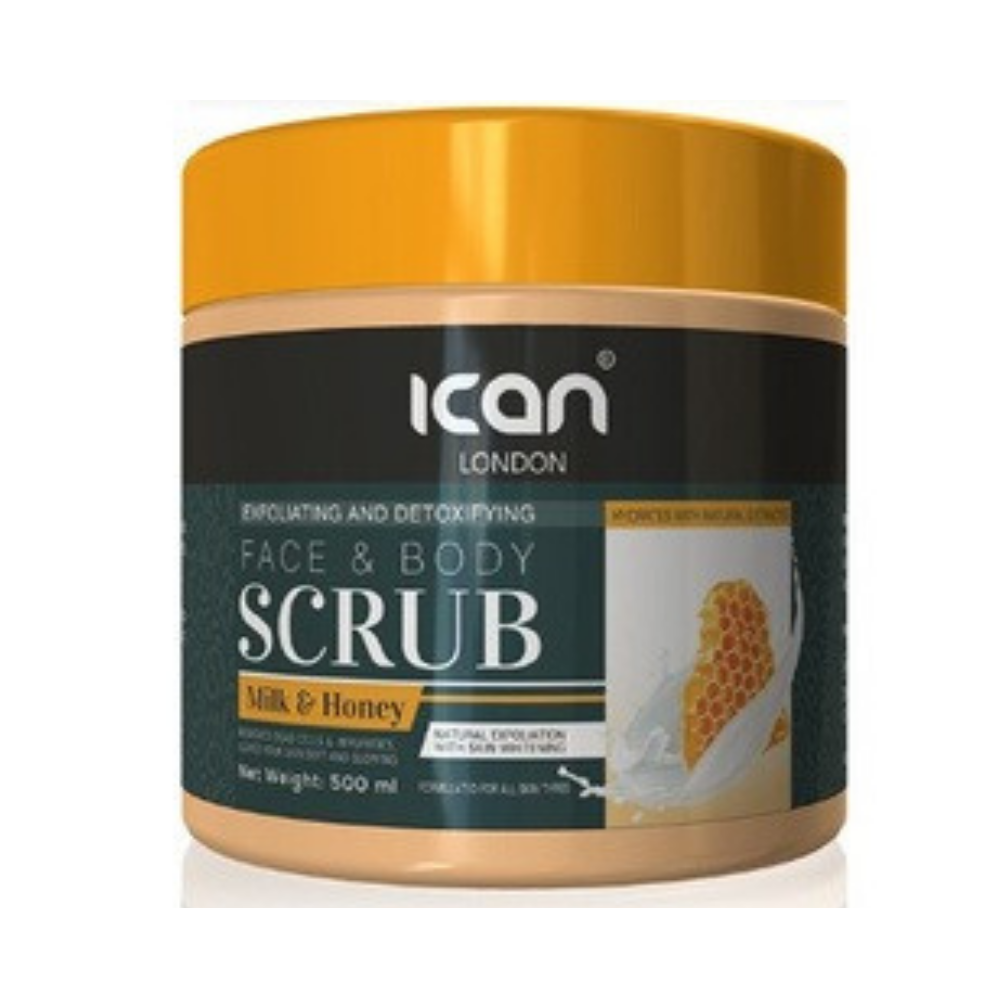 iCAN London Face & Body Scrub – Milk & Honey image 0