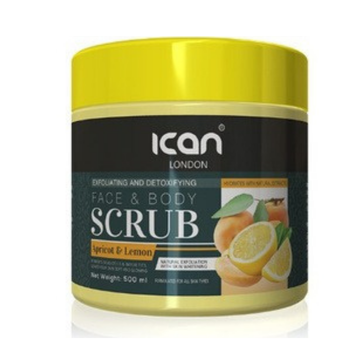iCAN London Face & Body Scrub – Apricot & Lemon image 0