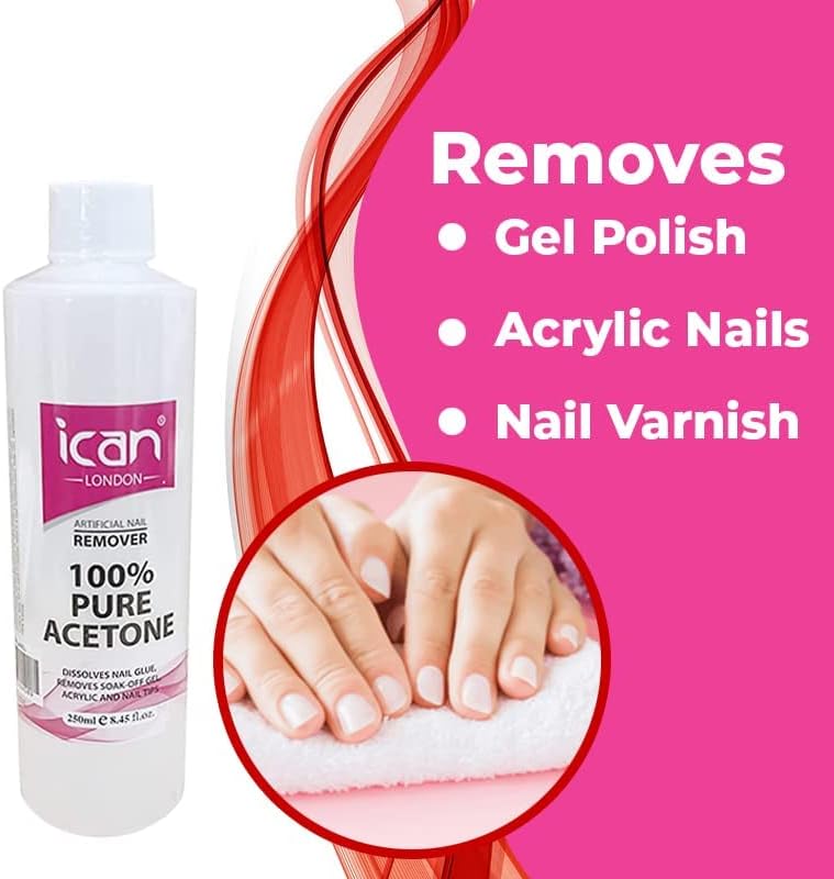 Pure Acetone Nail Polish Remover UV GEL 250ml image 2