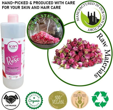 Natural Rose Water 500ml image 1