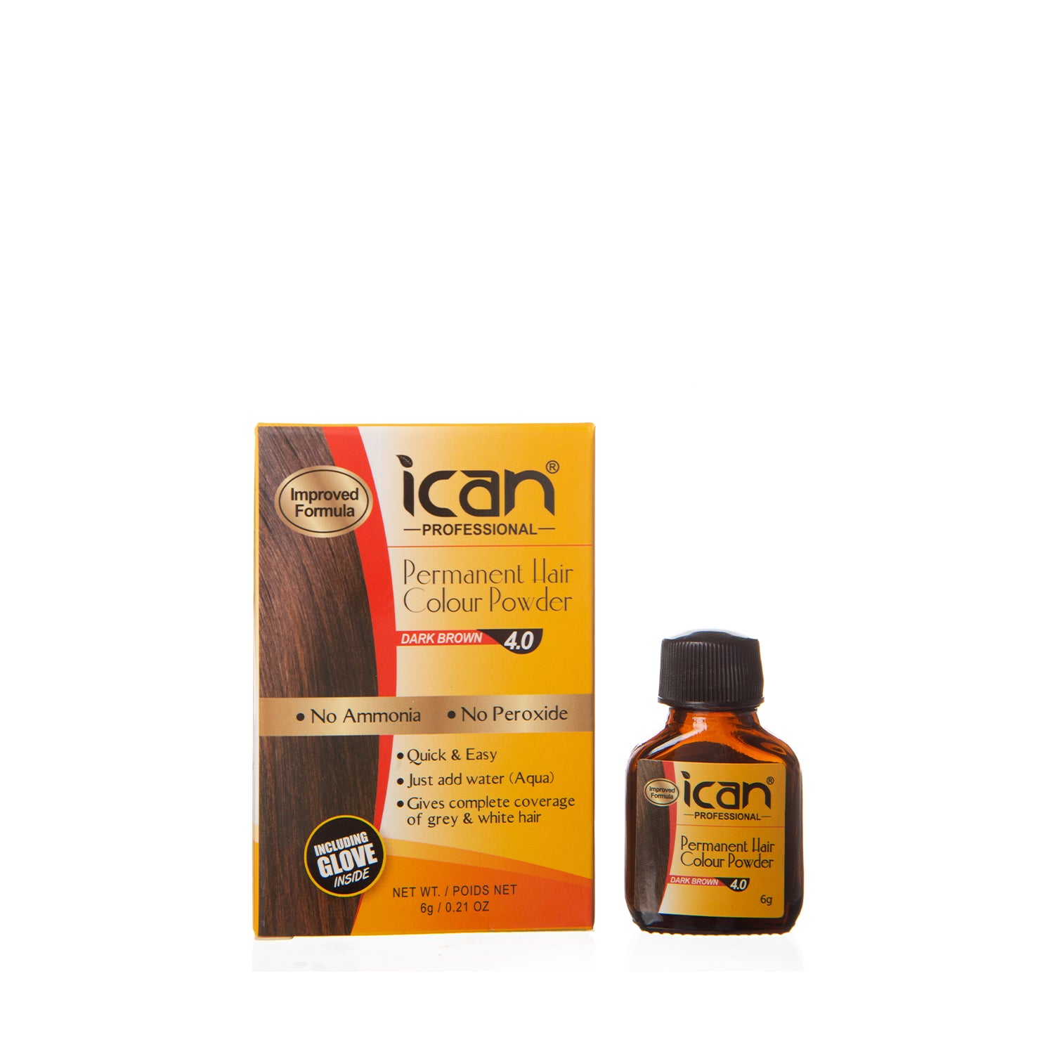 Permanent Hair Color Powder - Dark Brown image 0