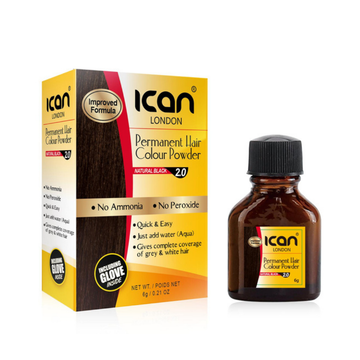 ican London Permanent Hair Colour Powder – Natural Black 3.0 image 0