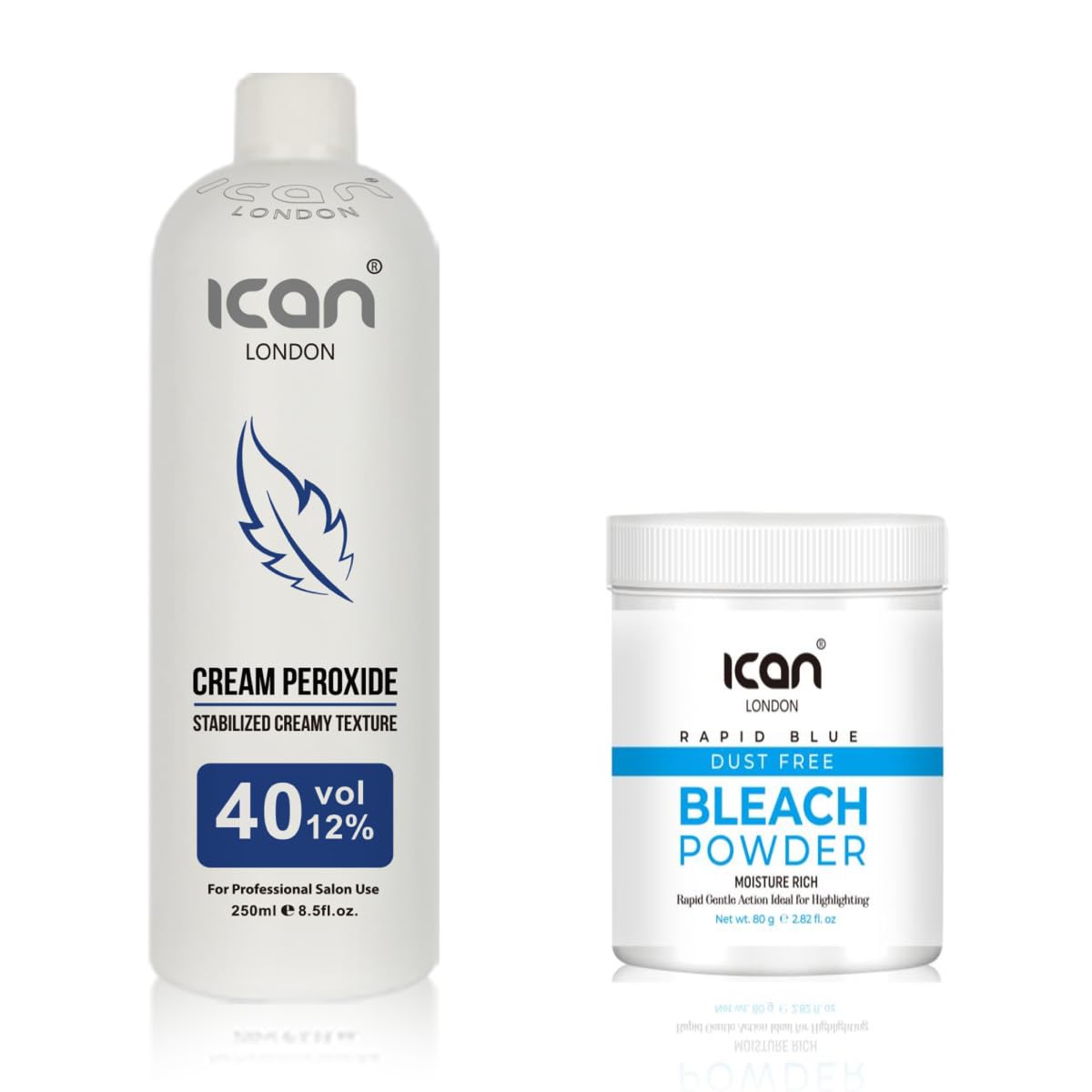 Cream Peroxide 40 Vol 12% 250ml + Rapid Blue Powder Bleach 100g Set image 0