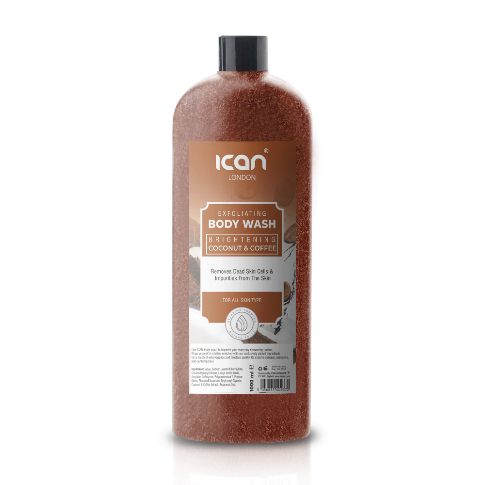ican London Exfoliating Cocunut and Coffee Brightening Body Wash image 0
