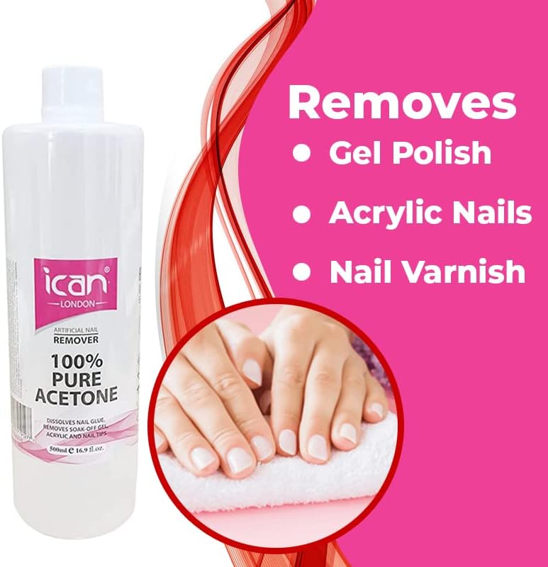 Pure Acetone Nail Polish Remover UV GEL 500ML image 3