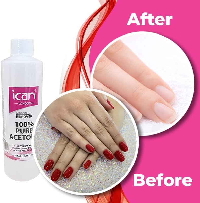 Pure Acetone Nail Polish Remover UV GEL 250ml image 1