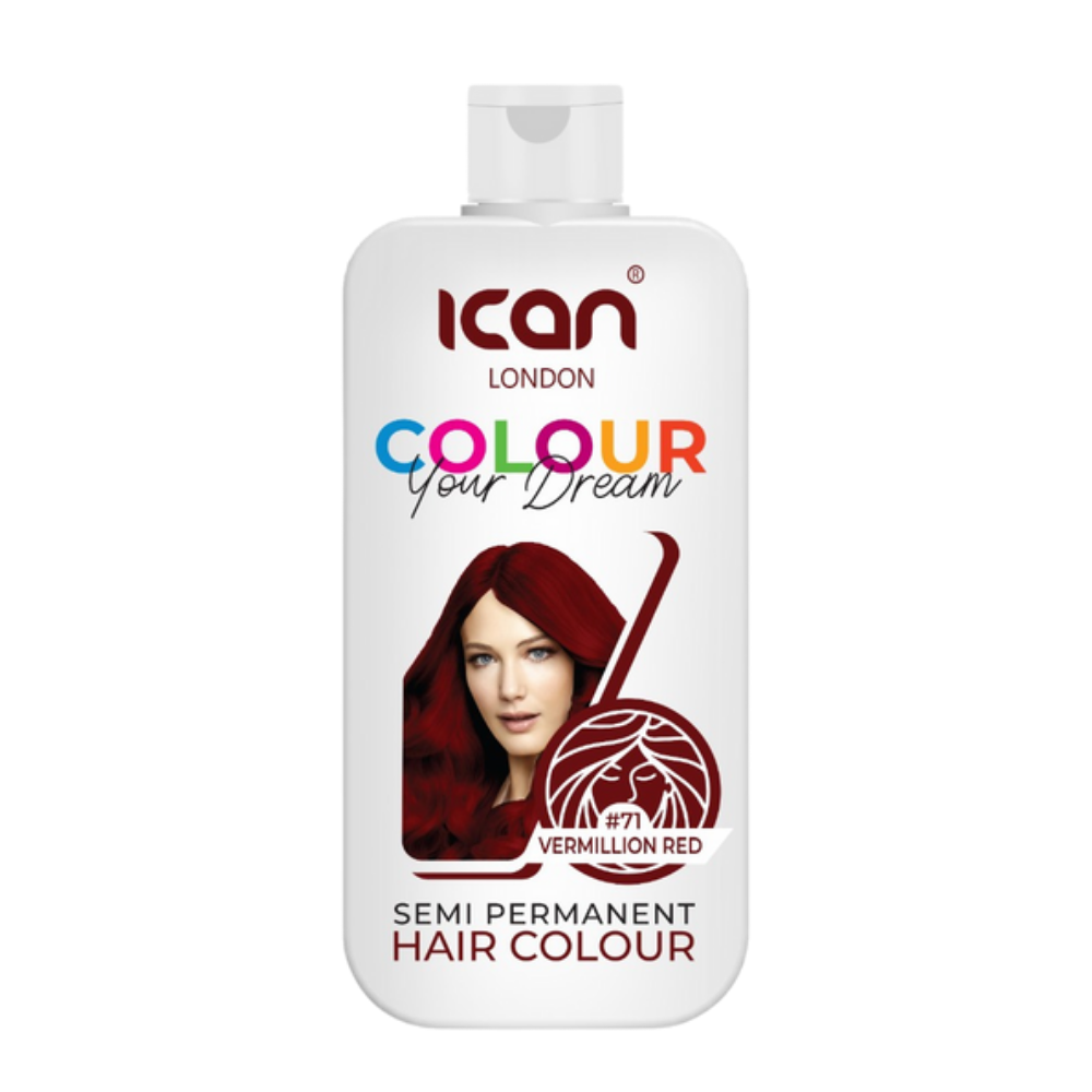 iCAN London Semi-Permanent Hair Colour – Vermillion Red image 0