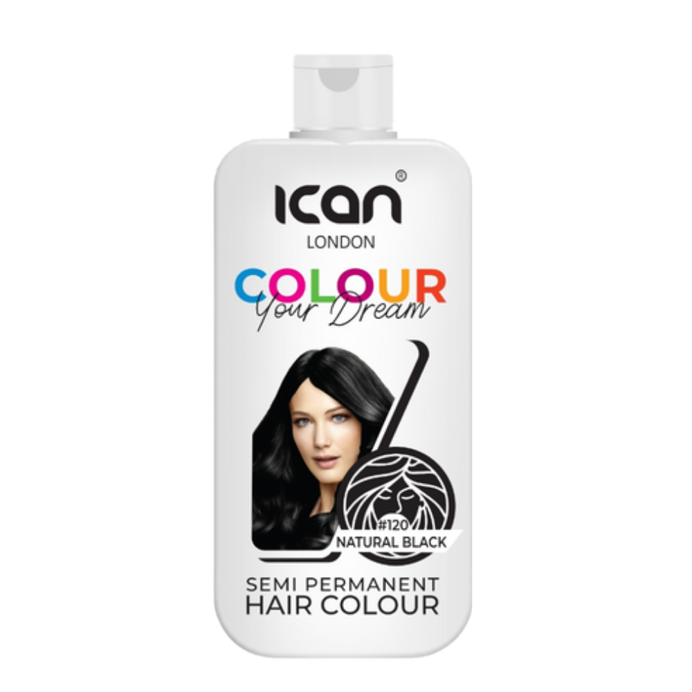 iCAN London Semi-Permanent Hair Colour – Natural Black image 0