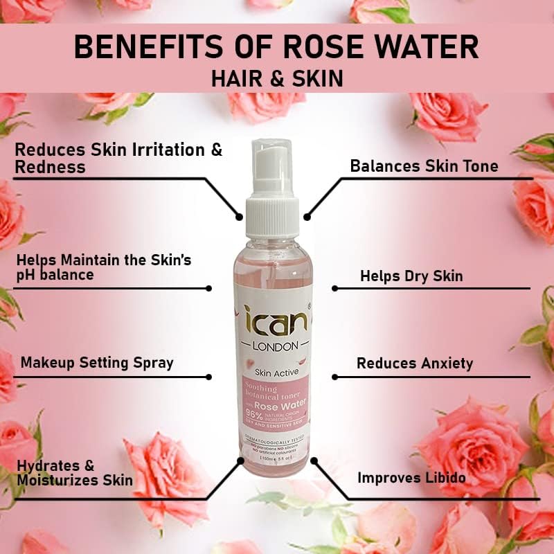PURE ROSE WATER MIST SPRAY 150ML image 2
