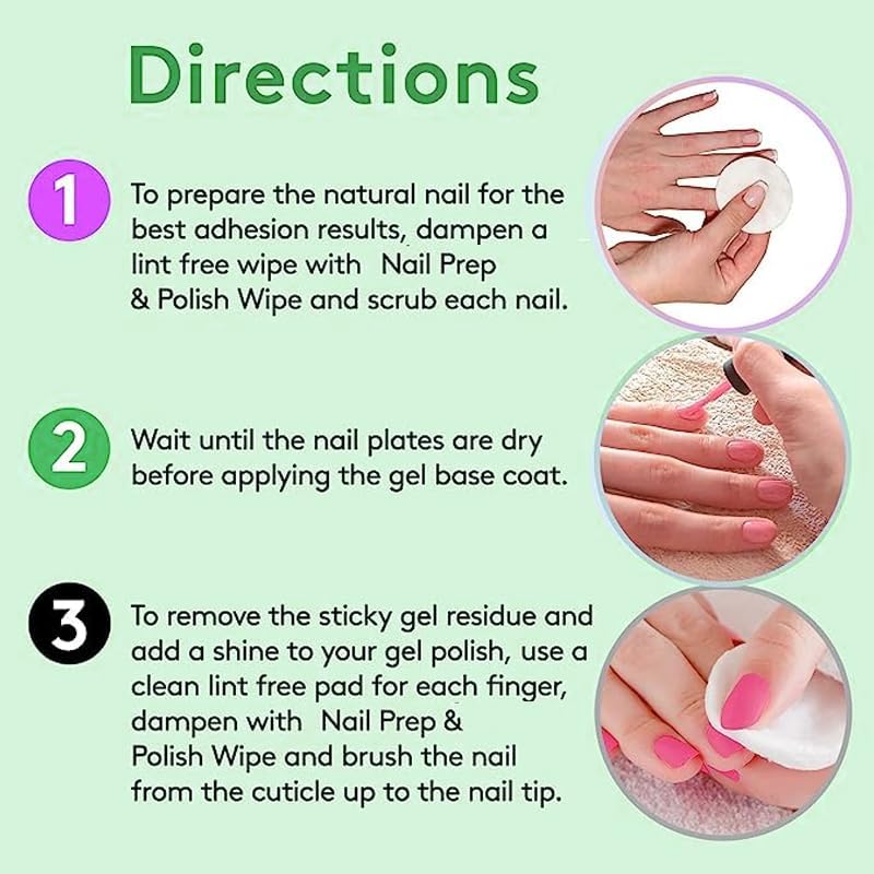 Nail Prep & Polish 2 in 1 Wipe Gel Polish Residue Cleaner image 1