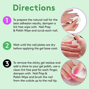 Nail Prep & Polish 2 in 1 Wipe Gel Polish Residue Cleaner image 1