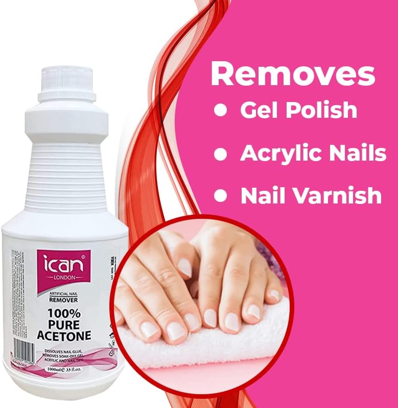 Pure Acetone Nail Polish Remover UV GEL 1litre (1000ml) image 3