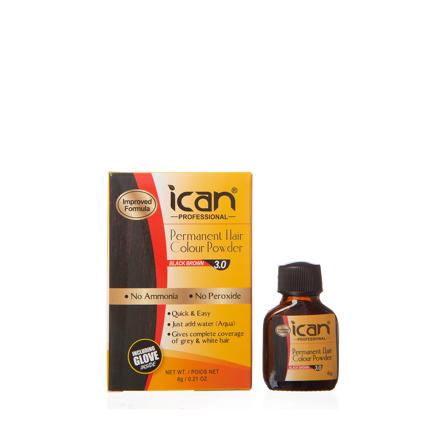 Permanent Hair Color Powder - Black Brown image 0