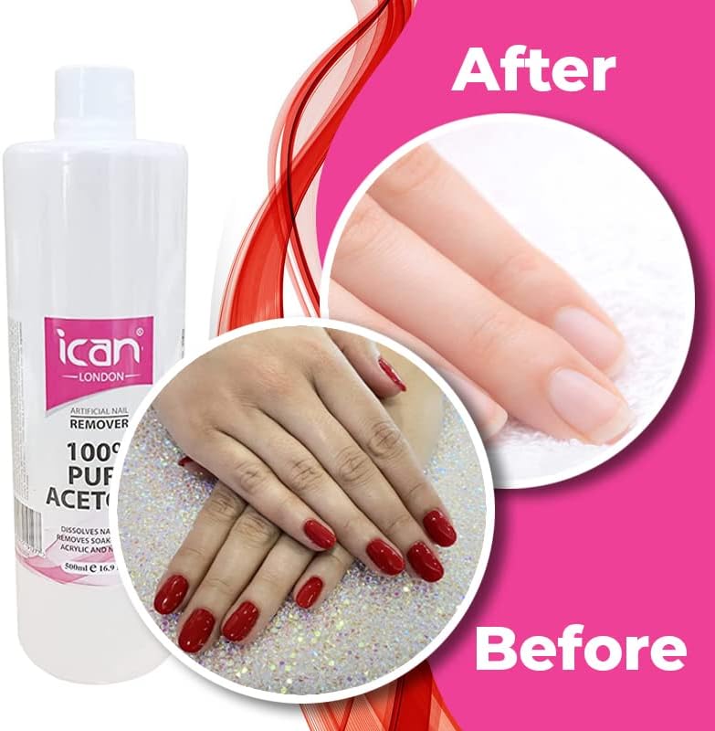 Pure Acetone Nail Polish Remover UV GEL 500ML image 1